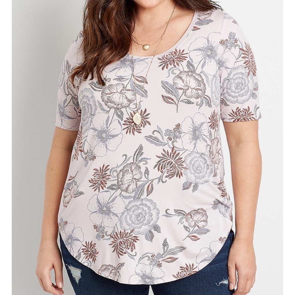 Maurice’s 24/7 floral flawless tee, size XXL